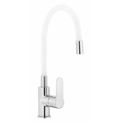 Eca Nita Esnek Uçlu Eviye Bataryası Beyaz Krom 102118110